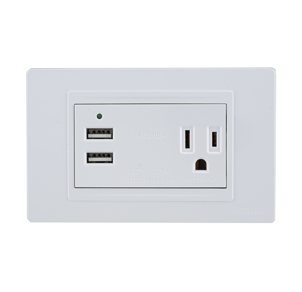 USB Sockets set With Ground Socket