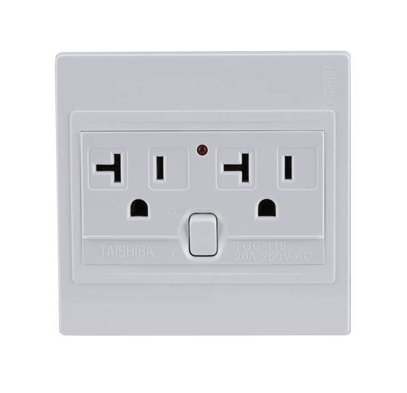 86 Type Energy Saving Dual Ground Sockets 20A